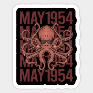 Funny Octopus - May 1954 Sticker